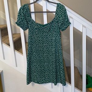 Princess Polly white and green flower dress